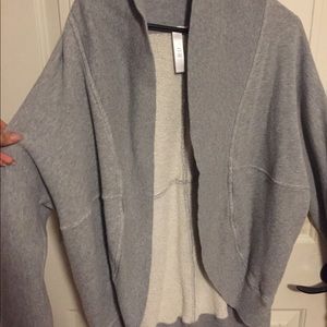 gray sweater / cardigan
